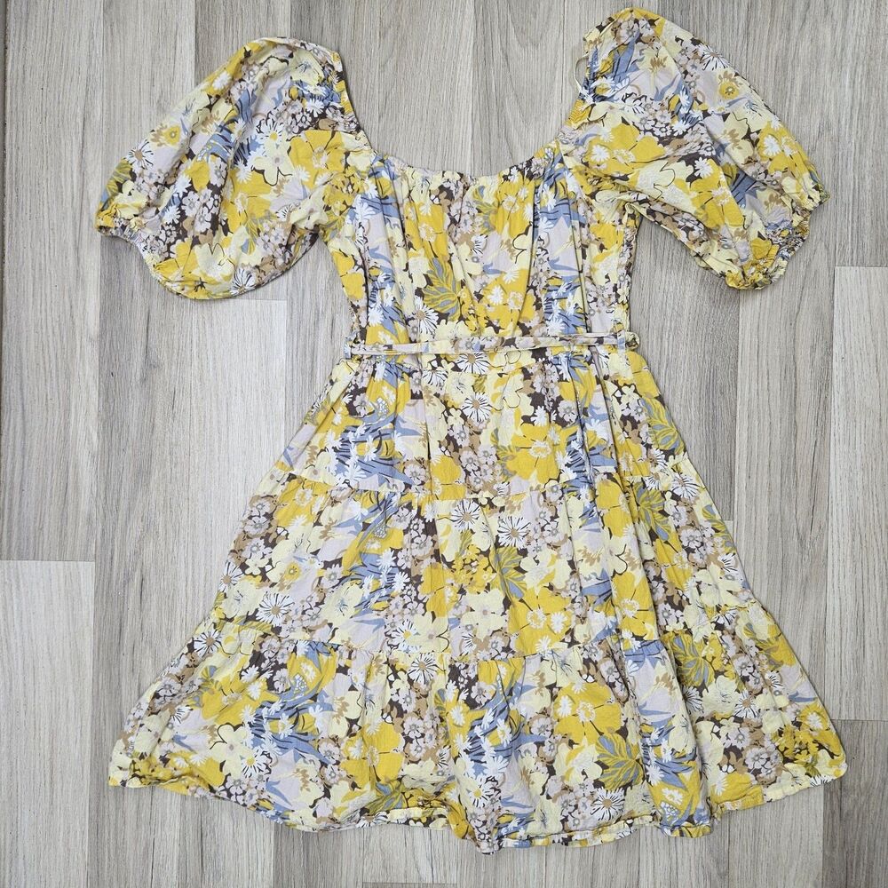 American Eagle By Payless Yellow Floral Mini Dress